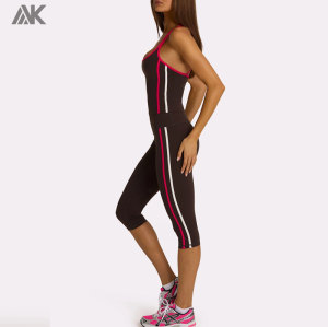 Custom Capri Leggings Set Double-layer High-rise Women's Sports Gym Sets-Aktik