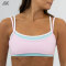 Custom Double Layer Contrast Women's Sports Bra  Multi-Color Scoop Gym Bras -Aktik