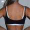 Custom Double Layer Contrast Women's Sports Bra  Multi-Color Scoop Gym Bras -Aktik
