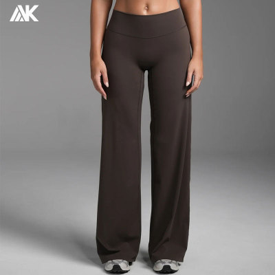 Custom Buttery-Soft High-Rise Wide-leg Pants  Women's Bottoms -Aktik