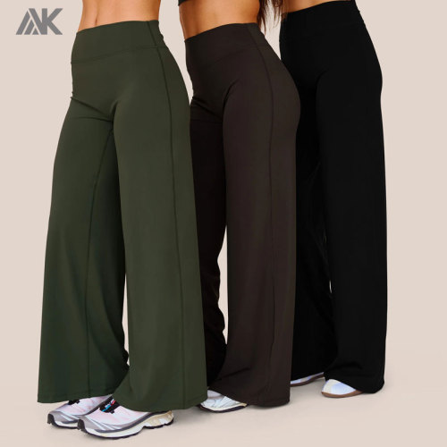 Custom Buttery-Soft High-Rise Wide-leg Pants Women's Bottoms -Aktik