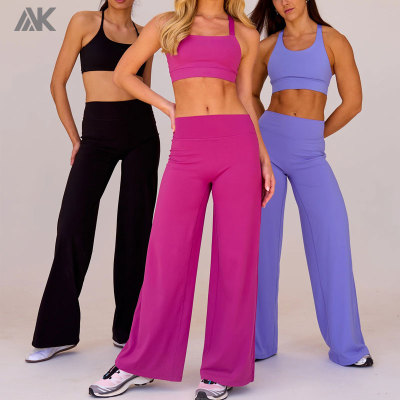 Custom Buttery-Soft High-Rise Wide-leg Pants  Women's Bottoms -Aktik