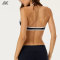 Custom  Invisible Scrunch Fold Over Stripe Flare Leggings Women's Sports Sets-Aktik