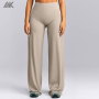 Custom Women's Straight Leg Pants And Minimal Halter Neck Bralette Active Sets -Aktik