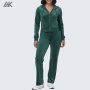 Cutsom Velour Women's Hoodie Sets Mid Relaxed Woman Track Pants-Aktik