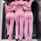 Cutsom  Velour Women's Hoodie Sets Mid Relaxed Woman Track Pants-Aktik