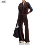 Custom Velour Bomber Jacket & Velour Pants Women's Velour Tracksuit-Aktik