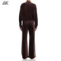Custom Velour Bomber Jacket & Velour Pants Women's Velour Tracksuit-Aktik
