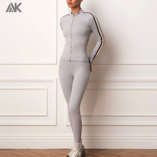 Custom Slim Fit Women's Fitness Jackets Sporty Athletic Works Zip Jacket -Aktik