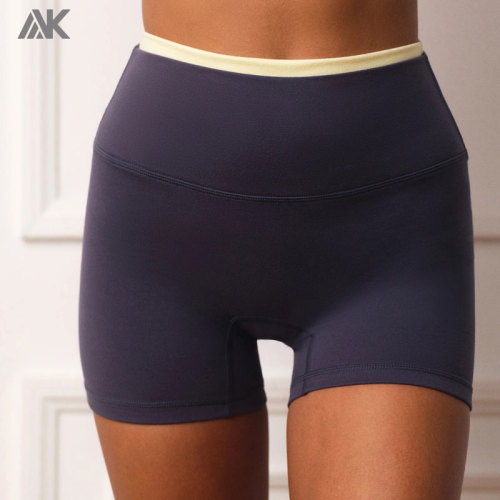 Custom Uniform Crossback Scoop Bra & Control Shorts Women's Gym Sets-Aktik