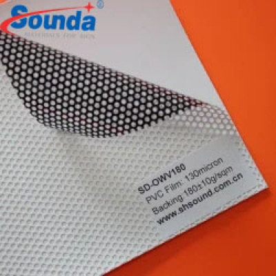 One Way Vision Black on White Perforated Window Vinyl Printable Graphic Film