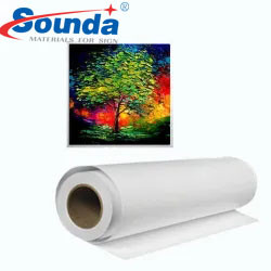 Wide Format Waterproof 220GSM Polyester Matte Canvas Roll, Canvas for Digital Printing