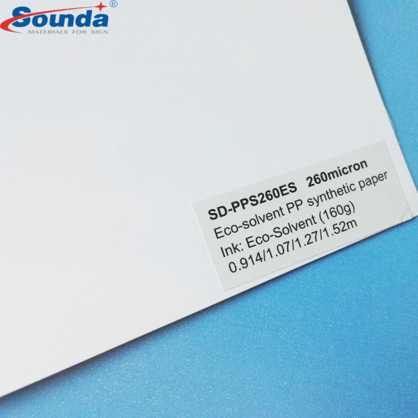 Water based PP synthetic paper 0.914/1.07/1.27 Width(m) good price