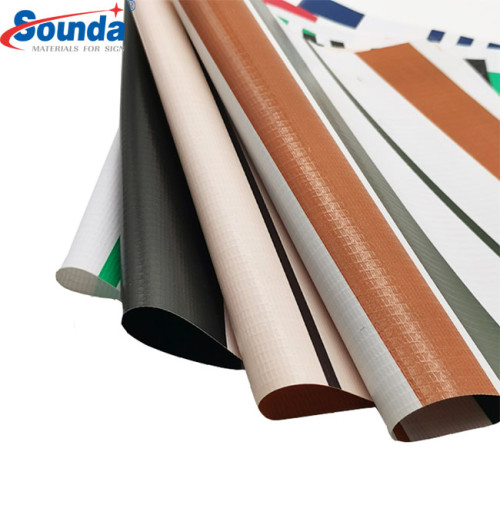 Dark color PVC Coated tarpaulin For tents And Truck Cover Strong Yarn with free sample