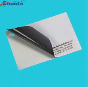 Black Permanent Glue Adhesive Vinyl PVC  Vinyl Advertising Sticks with free sample