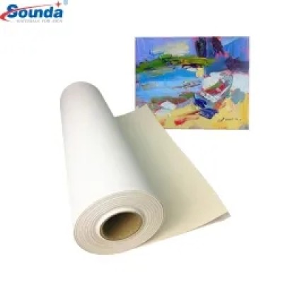 Inkjet  Glossy Non-Woven Canvas Fabric for printing with free sample