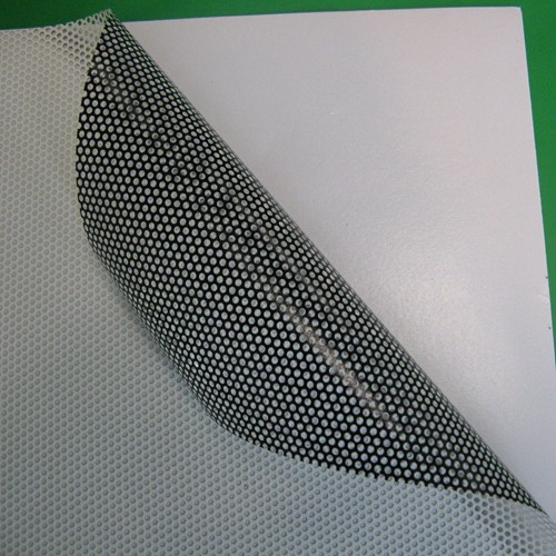 PVC Perforated Vinyl Sticker One Way Vision for Advertising with free sample