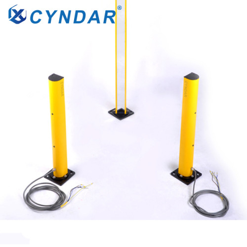 Intelligent area protection safety light curtain mirror column equipment column