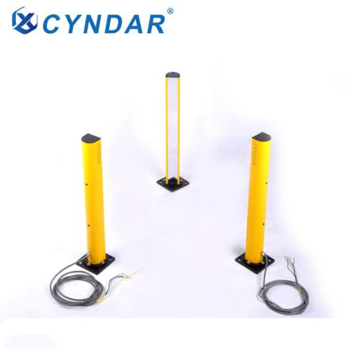 Intelligent area protection safety light curtain mirror column equipment column