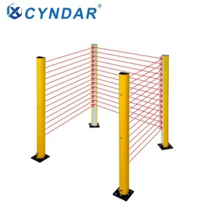 Safety light curtain mirror column equipment column in the area around the dangerous point