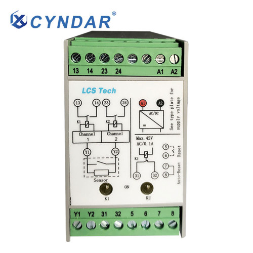 Dangerous machine emergency stop function safety relay.