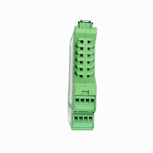 The safety relay controls the emergency stop switch of industrial machinery.