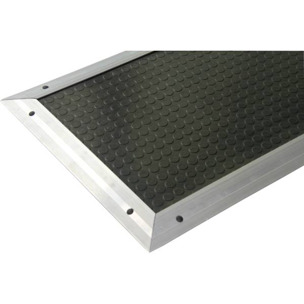 The safety mat is laid on the ground of the workshop to control the operation of the machine.