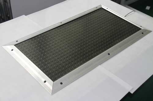 Load safety mat sensor to protect people from entering dangerous areas.