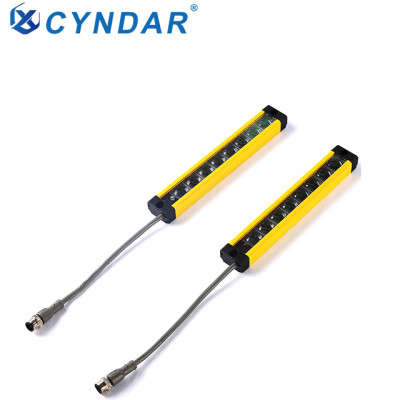 Anti interference compact and thin safety light curtain muting sensor area protection