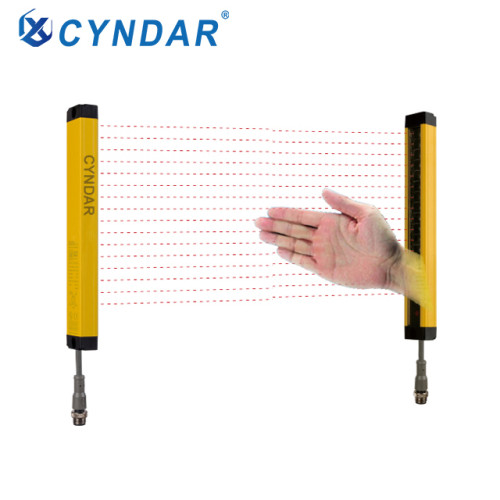 Anti interference compact and thin safety light curtain muting sensor area protection