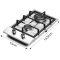ALK-2303 Two Burners Stainless Steel built in Gas Hob Gas Stove manufacturer