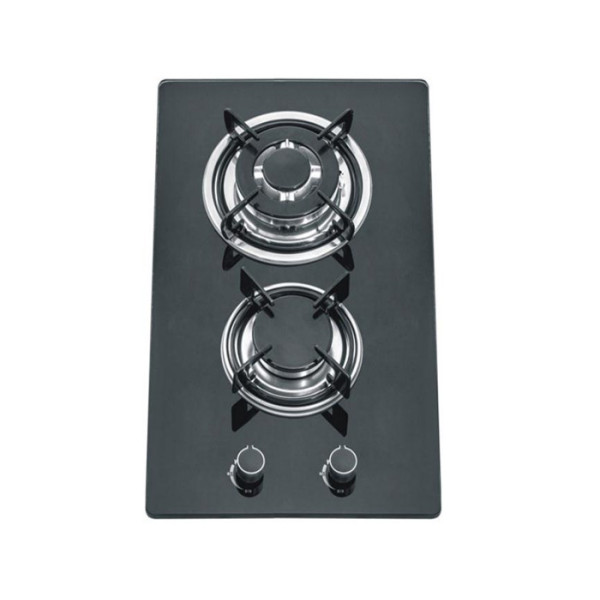 ALK-2301 Tempered Glass 2 Burner Built-in Gas Hob with Safety Device 30cm