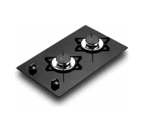 ALK-2301 Tempered Glass 2 Burner Built-in Gas Hob with Safety Device 30cm