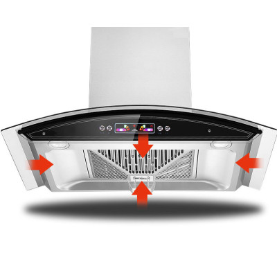 ALK-T03 Stainless Steel Chimney Hood Kitchen Hood Cooker Hood 90cm with Glass Panel Manufacturer