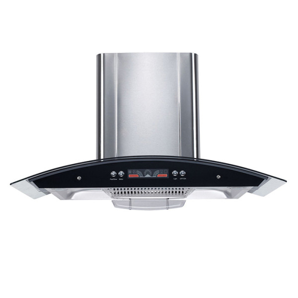ALK-T03 Stainless Steel Chimney Hood Kitchen Hood Cooker Hood 90cm with Glass Panel