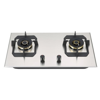 ALK-S2306 Stainless Steel Gas Stove Gas Hob Gas Cooker for Kitchen with 2 Burners manufacturer