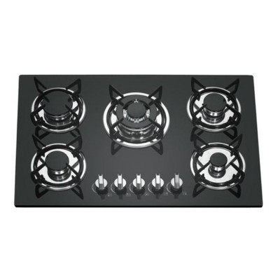 ALK-5701 LPG/NG Tempered Glass Built-in Gas Hob Gas Stove with 5 Burners 90cm manufacturer