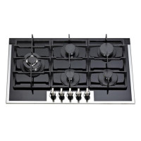 ALK-5909B Tempered Glass Built-in Gas Hob Gas Stove Gas Cooker with 5 Burners 90cm manufacturer