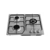 Easy Clean Silver Stainless Steel Built in Gas Hob with 3 Burner