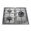 Easy Clean Silver Stainless Steel Built in Gas Hob with 3 Burner