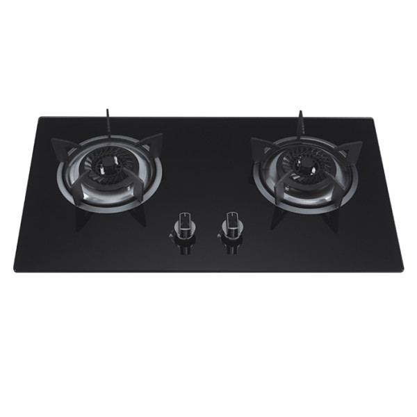 ALK-D7042 Tempered Glass Built-in Gas Hob Gas Stove with Safety Device 2 Burner