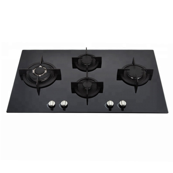 ALK-G9041 Glass Top Gas Hob Gas Stove Gas Cooker with 4 Chinese Sabaf Burner 90cm
