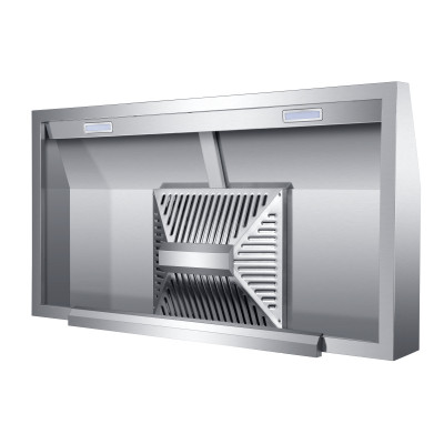 130cm Stainless Steel Commercial Extractor Hood with Motor & Lights