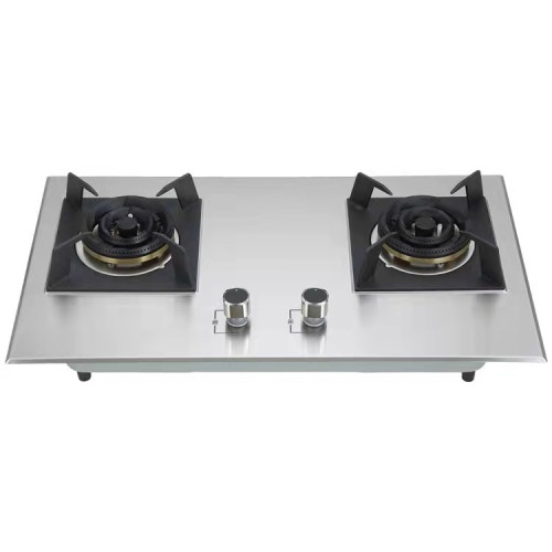 760mm LPG Portable Cast Iron Stainless Steel Gas Hob Built-in 2 Burner