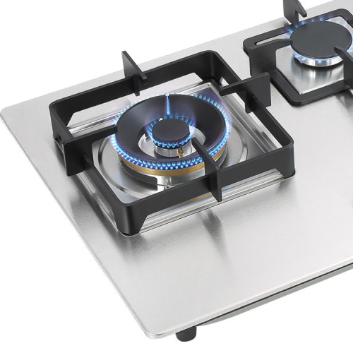 Silver Built in Gas Hob Made in China with Stainless Steel Cooktop with 3 Burner 75cm