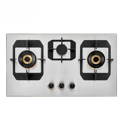 Gas Appliance Built in 3 burners Stainless Steel Gas Hob with Safety Device 76cm manufacturer