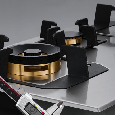 76cm Stainless Steel Built-in Gas Hob with 3 Burners & Safety