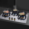 76cm Stainless Steel Built-in Gas Hob with 3 Burners & Safety