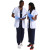 Los uniformes del hospital de alta calidad friegan el diseñador del basculador de la manga corta con el logotipo