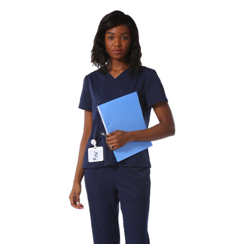 Los uniformes médicos de alta calidad friegan el azul real para los uniformes del hospital de la enfermera